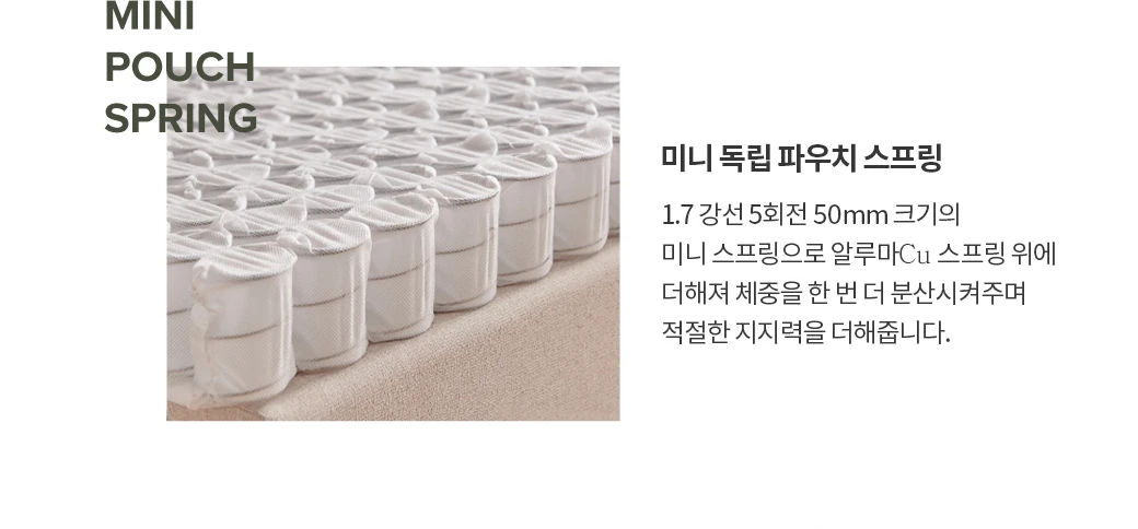 미니 독립 파우치 스프링